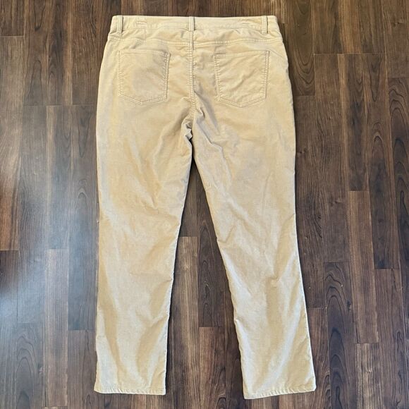 Talbot's Stretch Corduroy Straight Leg Pants 16 Tan Classic Preppy Trousers - Picture 4 of 9